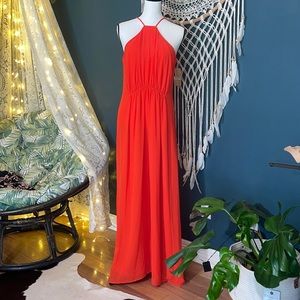 Cremieux terracotta maxi dress summer sunsets